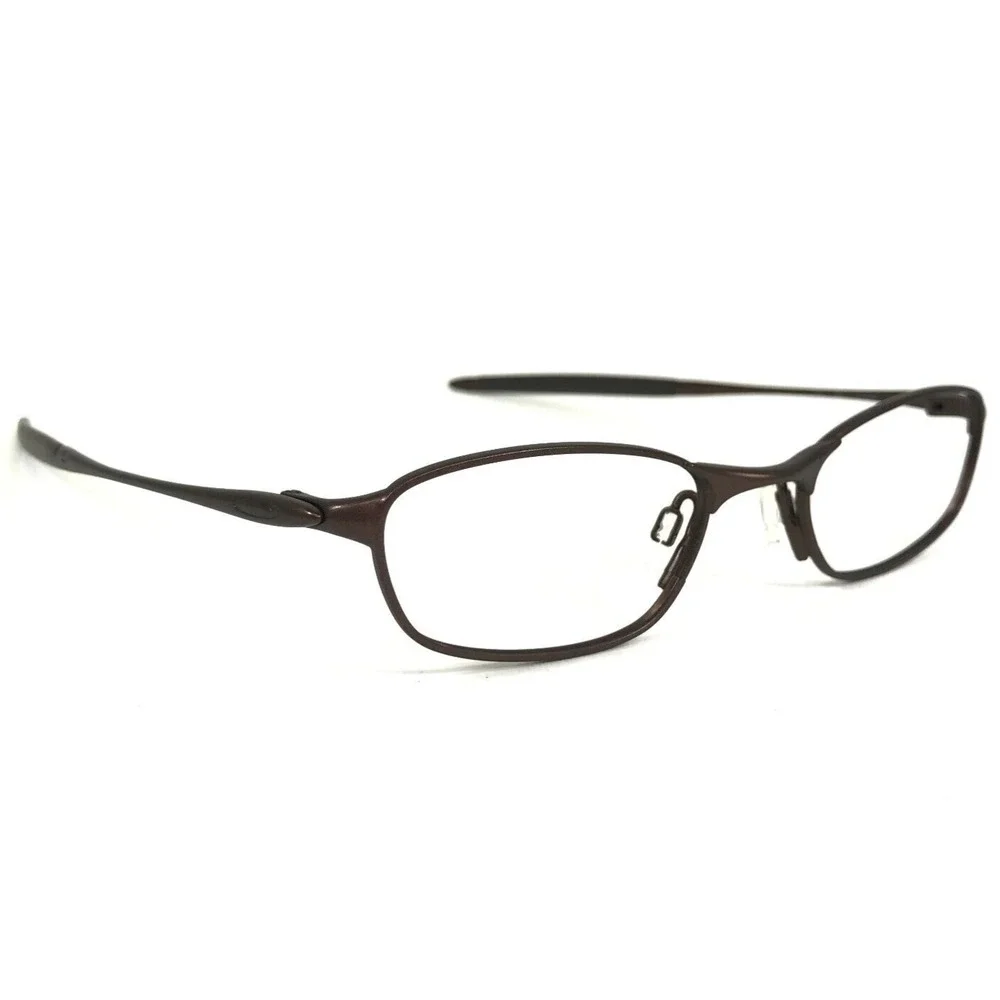 Vintage Oakley Eyeglasses Frames O2 11-614 Red Matte Burgundy Wrap 48-19-130 - Picture 3 of 11